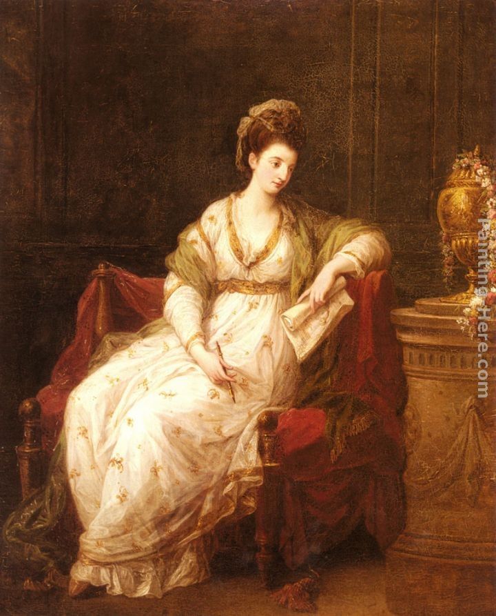 Angelica Kauffmann Portrait of Louise Henrietta Campbell, Later Lady Scarlett, as The Muse of Literature